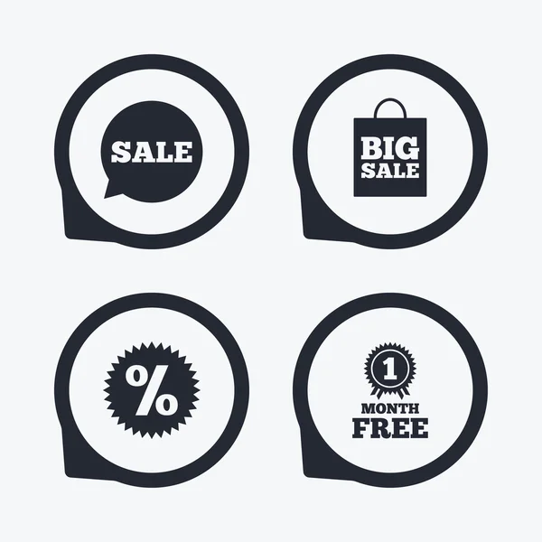 Sale speech bubble icons — Stock Vector