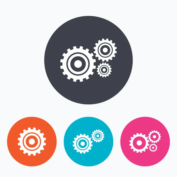 Cogwheel gear icons. Mechanism symbol. — Stock Vector