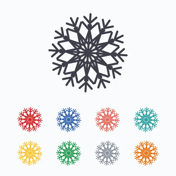 Snowflake artistic sign icons — Stock Vector