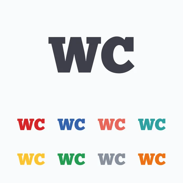 WC WC sign ikoner — Stock vektor