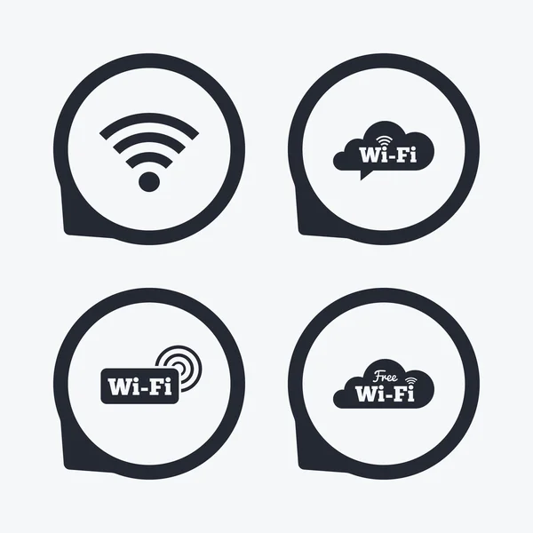 Wifi iconos de red inalámbrica . — Vector de stock