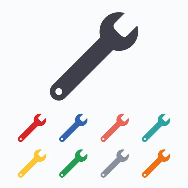 Wrench key sign icon. — Stock Vector