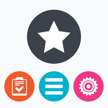 Yıldız ve menü listesi işaretleri.