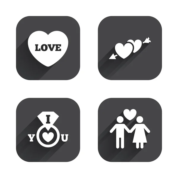 Valentine day icons. — Stock Vector