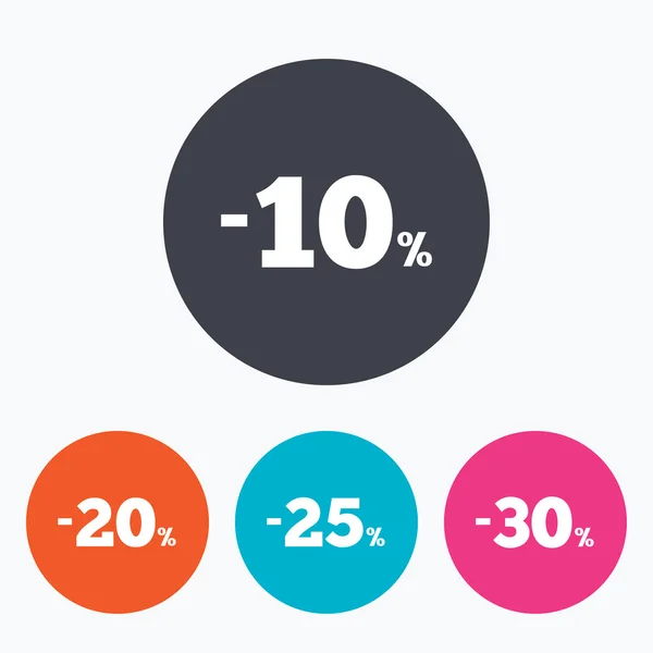 Venda de ícones de desconto . —  Vetores de Stock