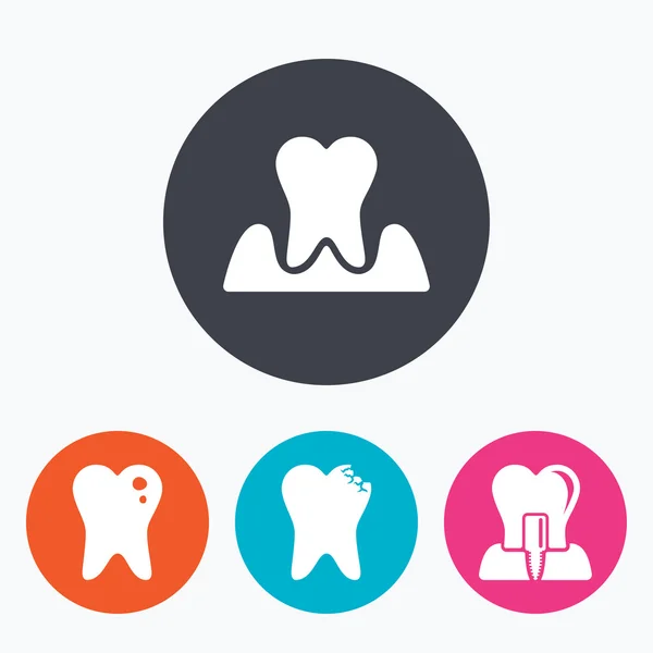 Iconos de cuidado dental. — Vector de stock
