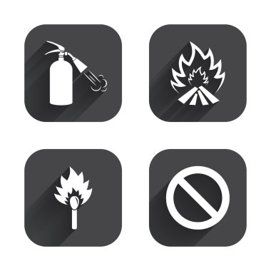 Yangın alev simgeler.