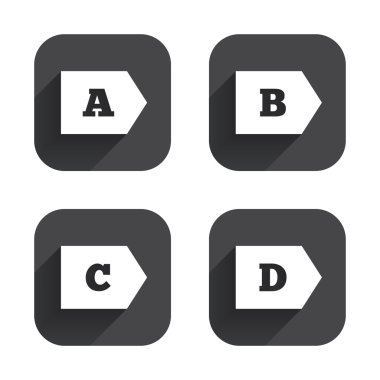 enerji verimlilik sınıfı simgeler.