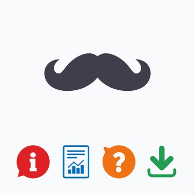 Hipster bıyık işareti simgesi.