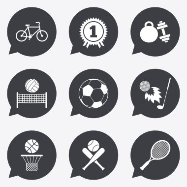 Spor oyunları, fitness simgeler