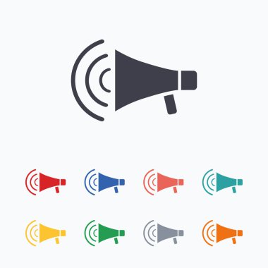megafon işareti simgeleri