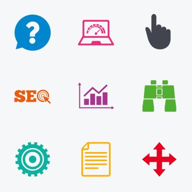 Internet, seo simgeler.