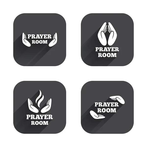 Icônes de salle de prière. Religion prêtres symboles . — Image vectorielle