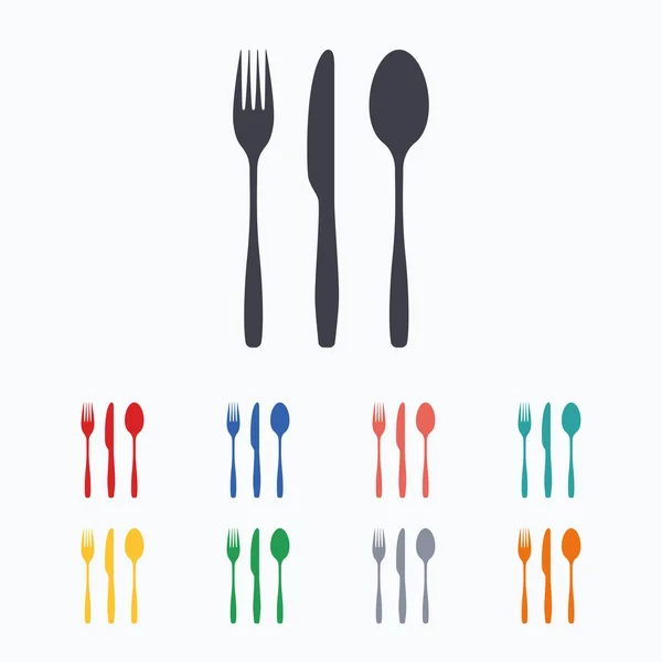 Fork, knife, tablespoon. Cutlery set. — Stock Vector