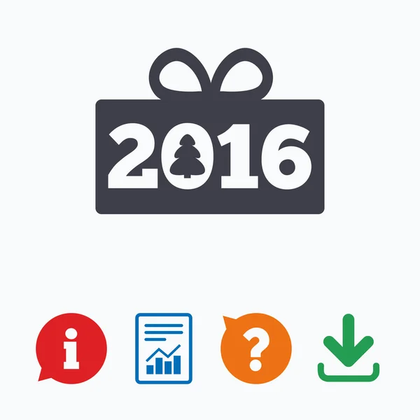 Happy new year 2016 signs — Stock vektor