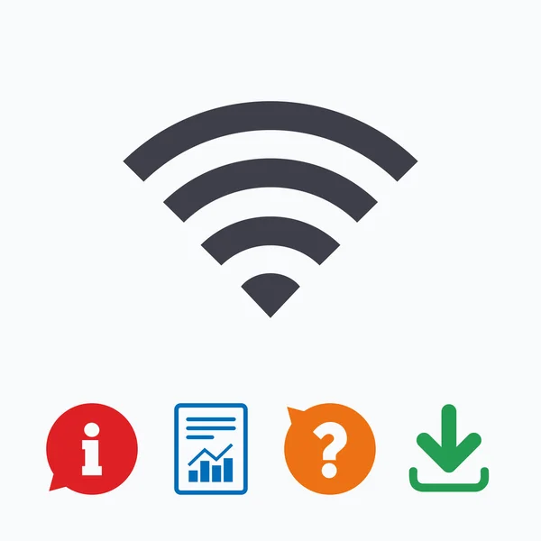 WiFi teken. Wi-fi symbool — Stockvector