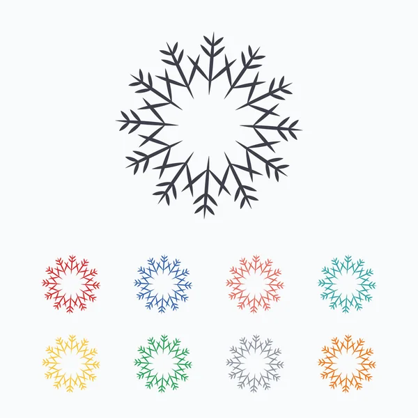 Snowflake artistic sign icons — Stock Vector