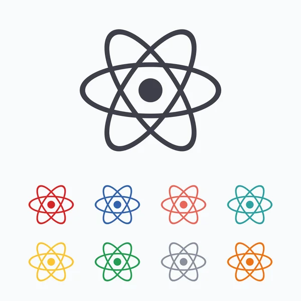 Atom znak ikony — Stockový vektor