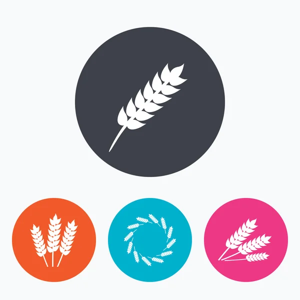 Jordbruks ikoner. gluten fri symboler. — Stock vektor