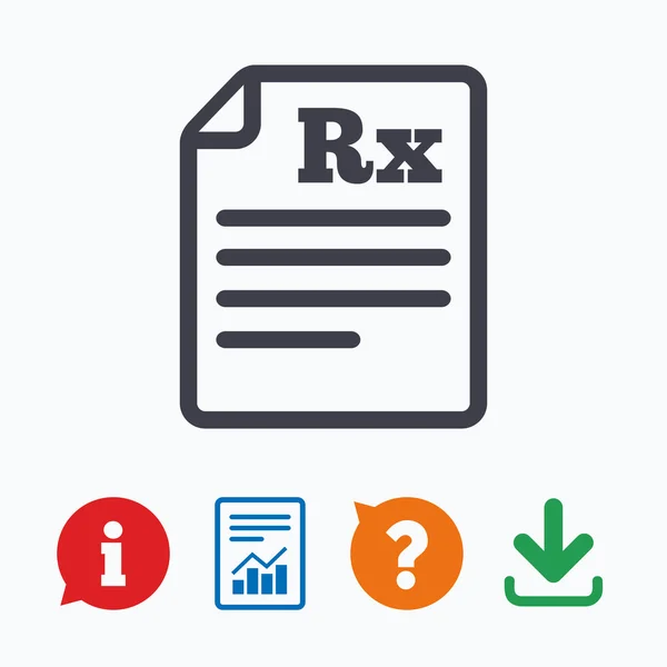 Prescription médicale Rx signe — Image vectorielle