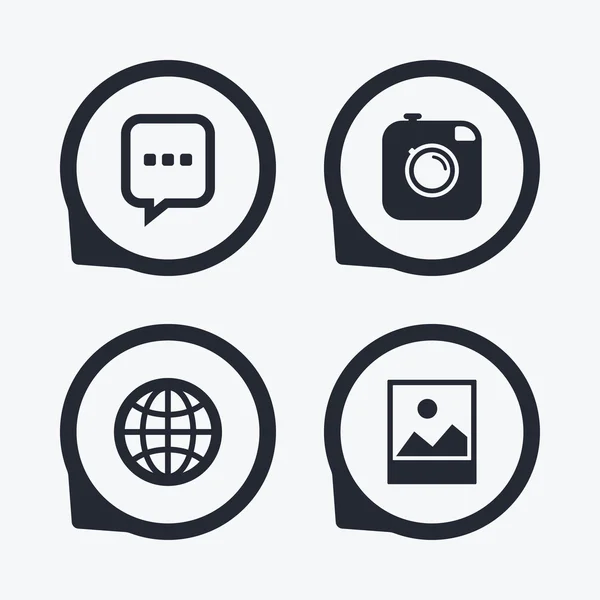 Iconen van sociale media. — Stockvector