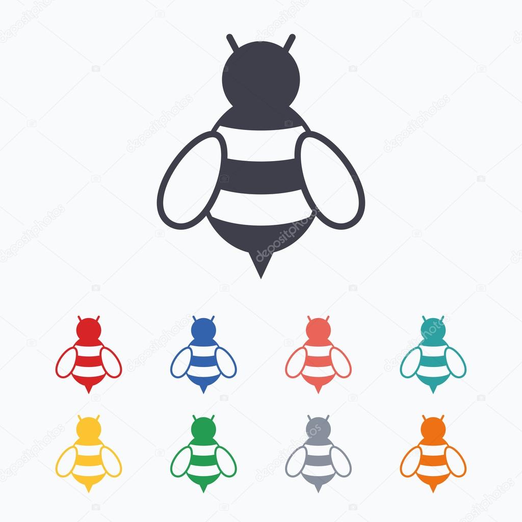 Bee sign icons
