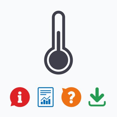 termometre işareti simgesi. Sıcaklık sembolü.