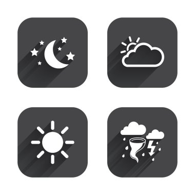 bulut ve güneş simgeler