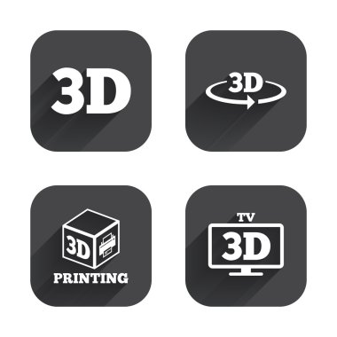 3d technology icons.