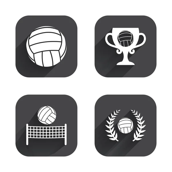 Volleyball and net icons. — Stock Vector