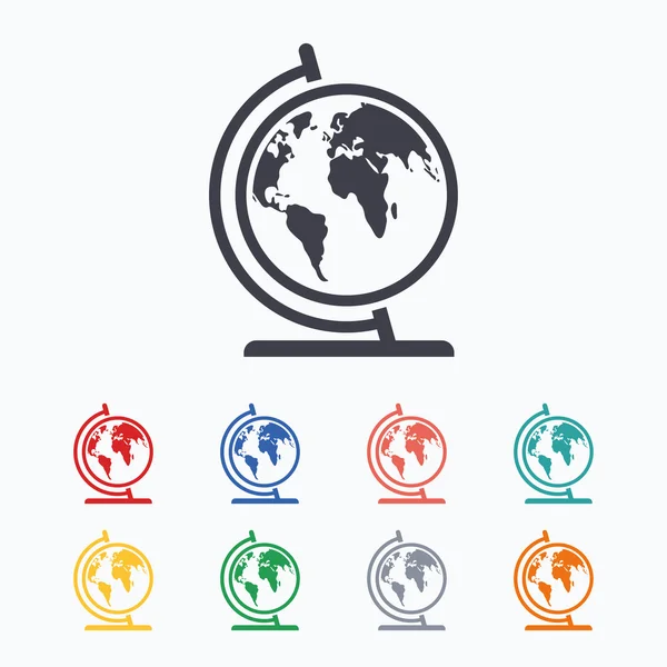 Globe znak ikony — Stockový vektor