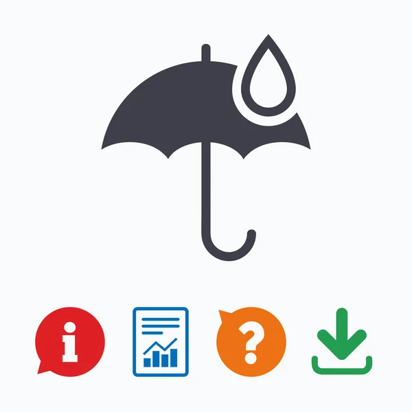 Esernyő aláírás ikonra — Stock Vector