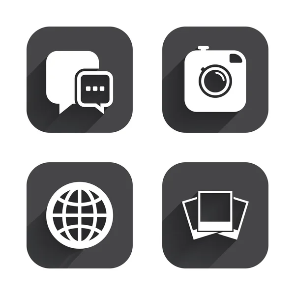 Iconen van sociale media. — Stockvector