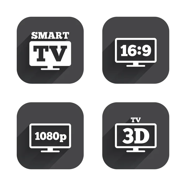 Icônes de mode Smart TV — Image vectorielle