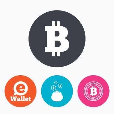 Bitcoin simgeler. Elektronik cüzdan sembolleri