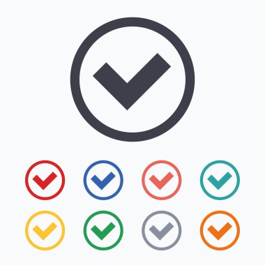 Onay işareti işareti simgeleri