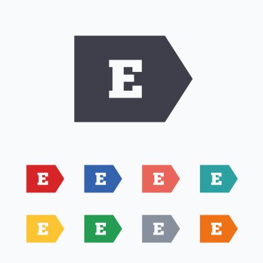 E enerji verimlilik sınıfı.
