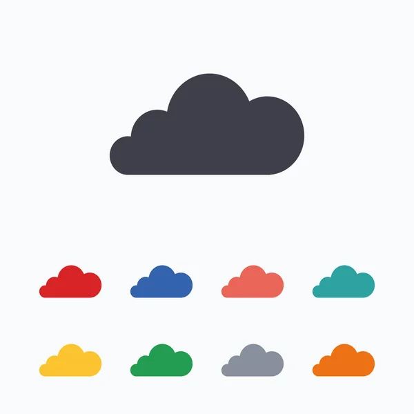 Nube signo iconos — Archivo Imágenes Vectoriales