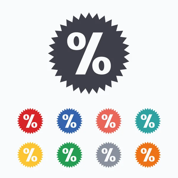 Discount percent sign icons — Stock Vector