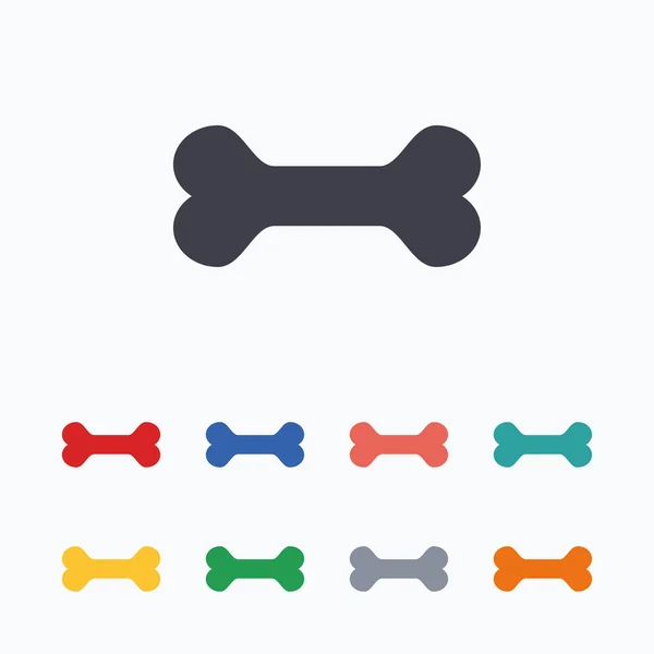 Signo de hueso de perro iconos — Vector de stock