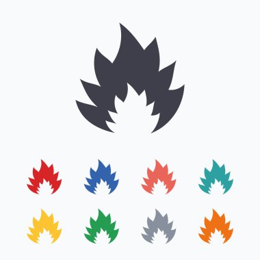 alev işareti simgeleri ateş