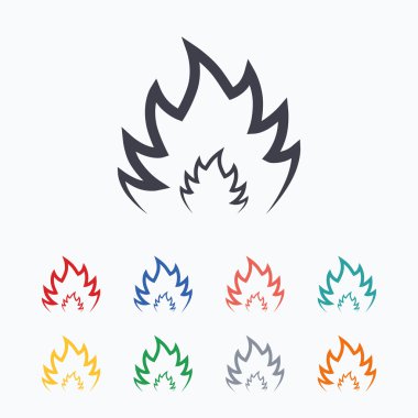 alev işareti simgeleri ateş