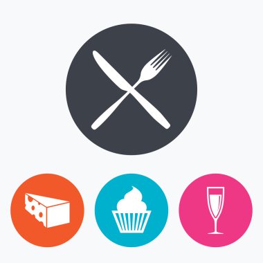 Gıda simgeler. kek cupcake sembolü.