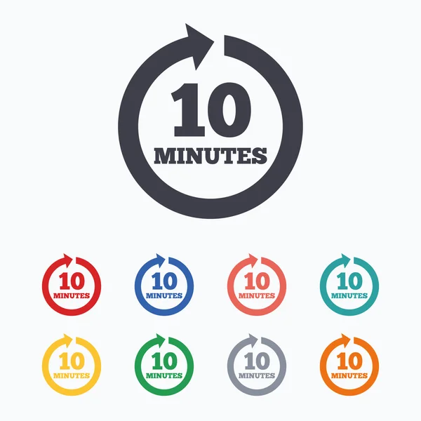 Toutes les 10 minutes signes — Image vectorielle