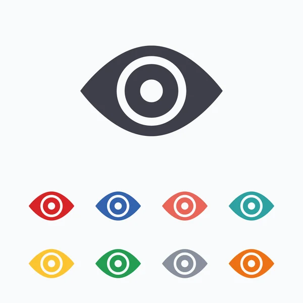 Iconos de signos oculares — Vector de stock