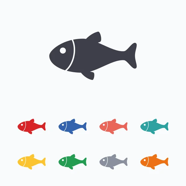 Fish sign icons — Stock Vector