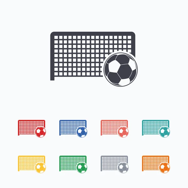 Піктограми футбольних воріт — стоковий вектор