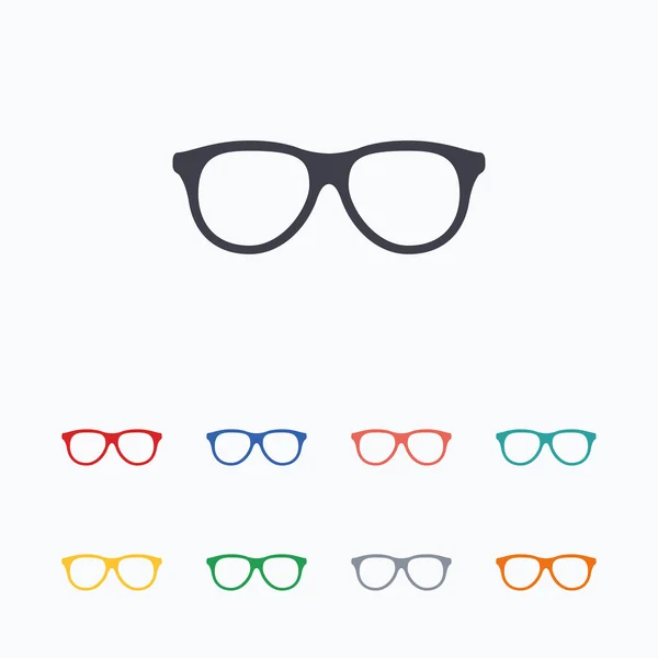 Signo de gafas retro iconos — Vector de stock