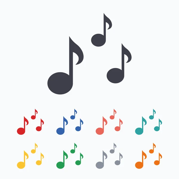 Musik noter tegn ikoner – Stock-vektor