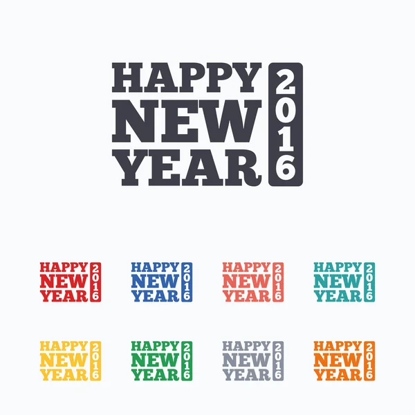 Happy new year 2016 signs — Stock Vector